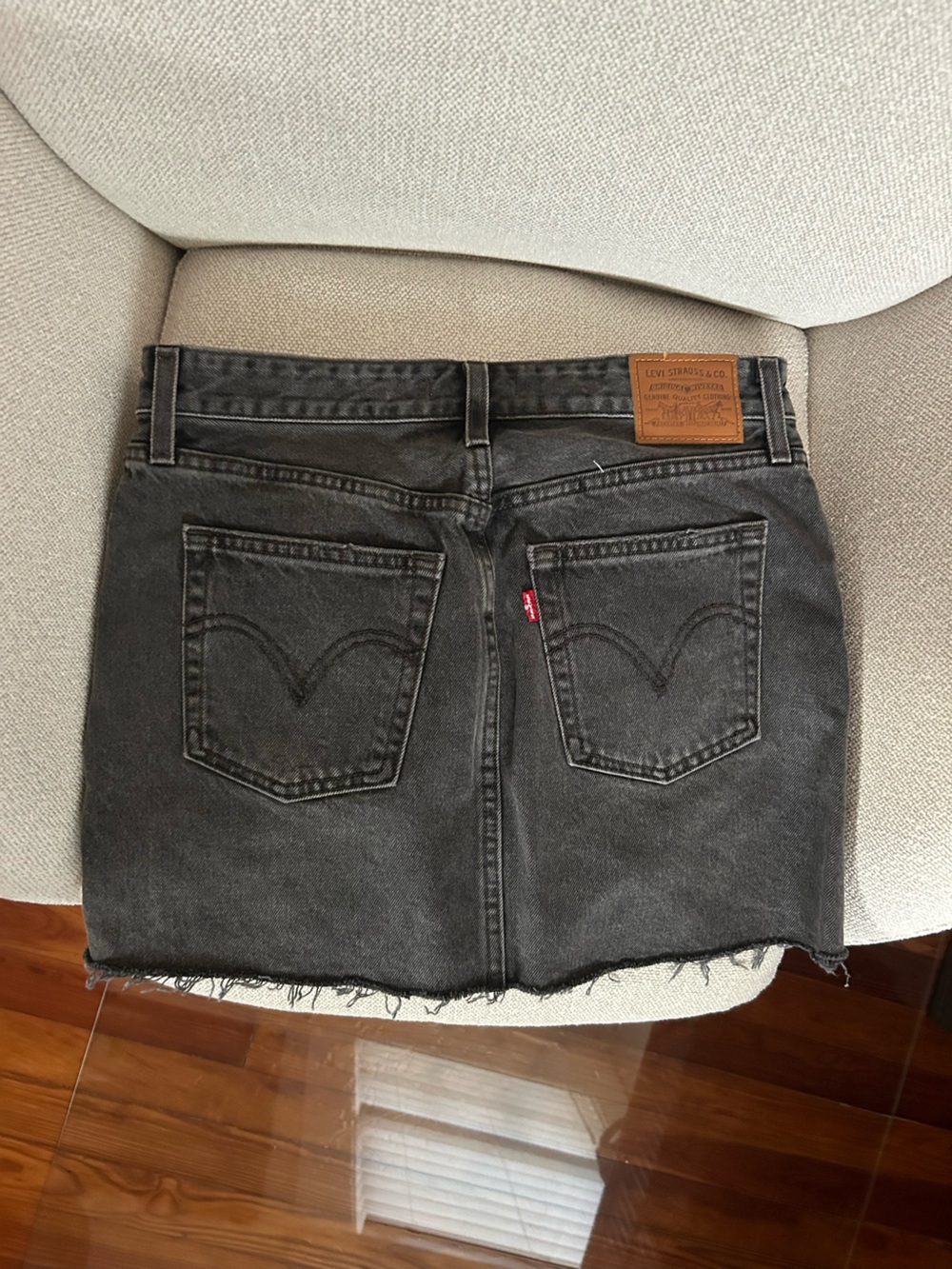 Levi's Black/ grey Denim Mini Skirt